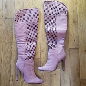 Woman Over the Knee Pink Blush Boots SZ. 9